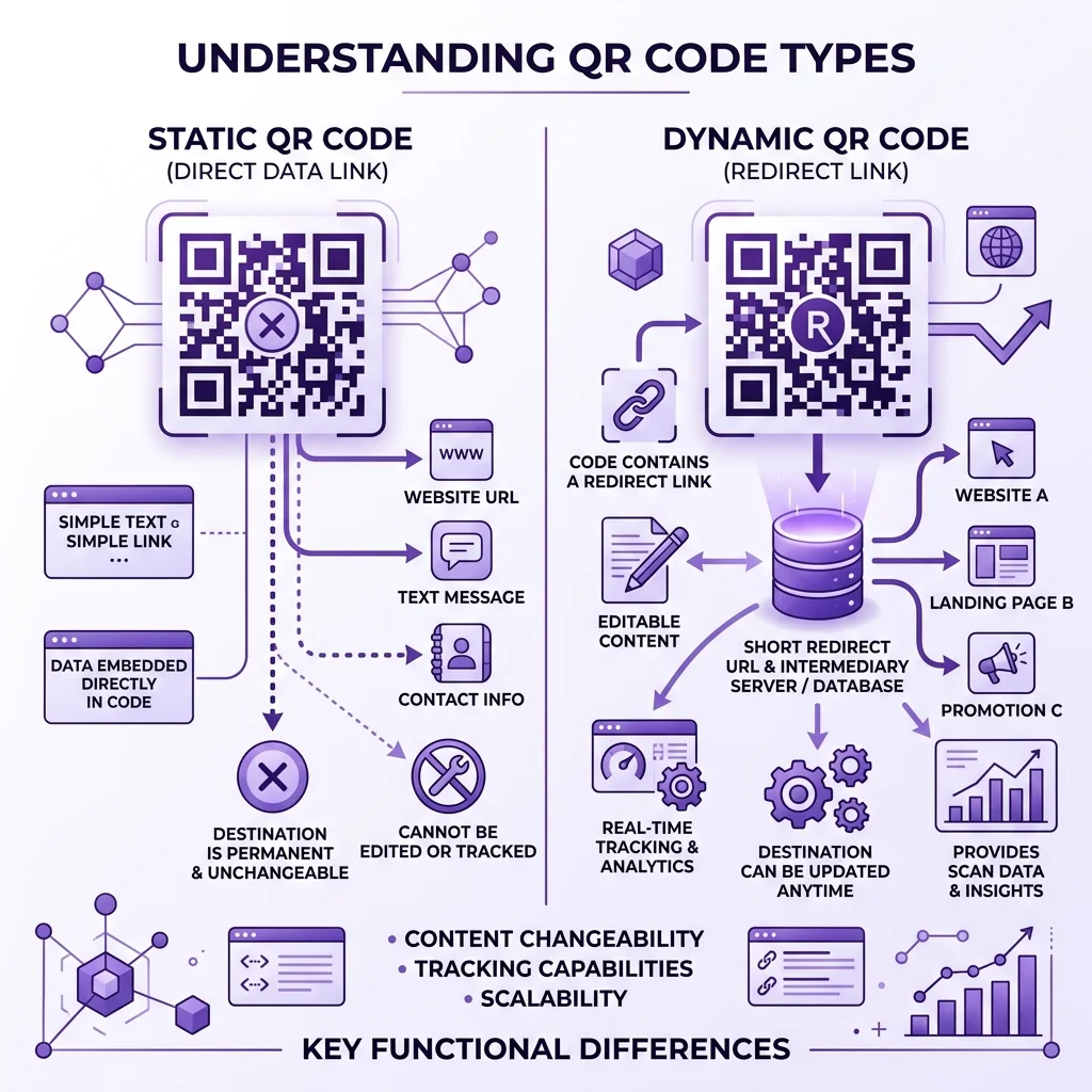 The Core Difference Between Static and Dynamic QR Codes